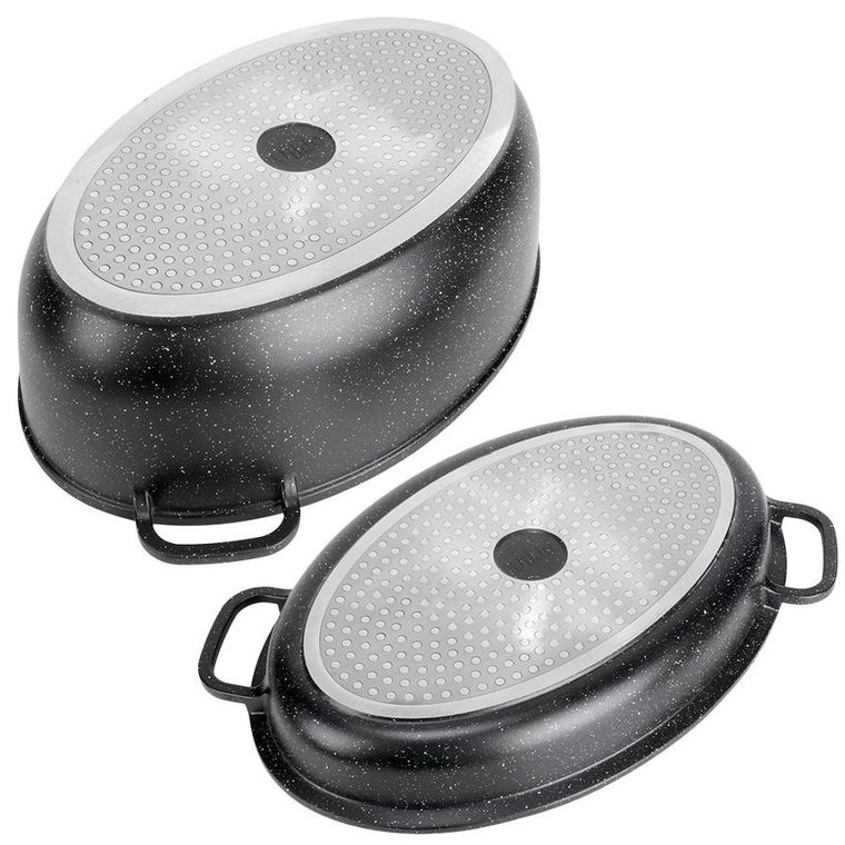 Vilde, Granitica, brytfanna granitowa z pokrywką 3w1, 8+3,2l, 39-26,5-18 cm