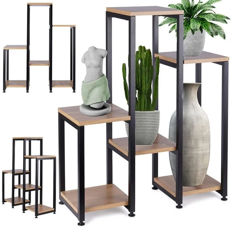 Vilde, kwietnik metalowy 6-poziomowy, 80 cm