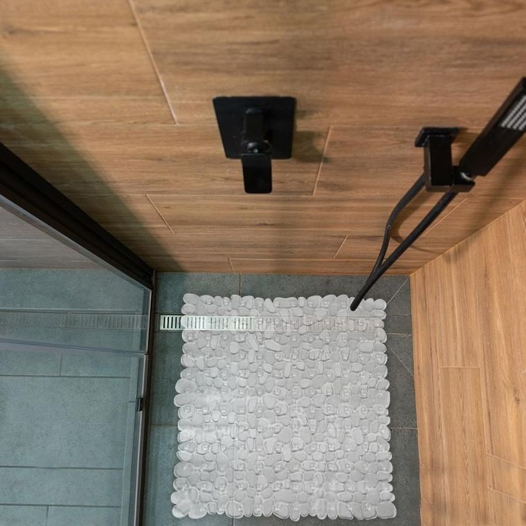 Vilde, mata antypoślizgowa pod prysznic, przezroczysta, 51-51 cm