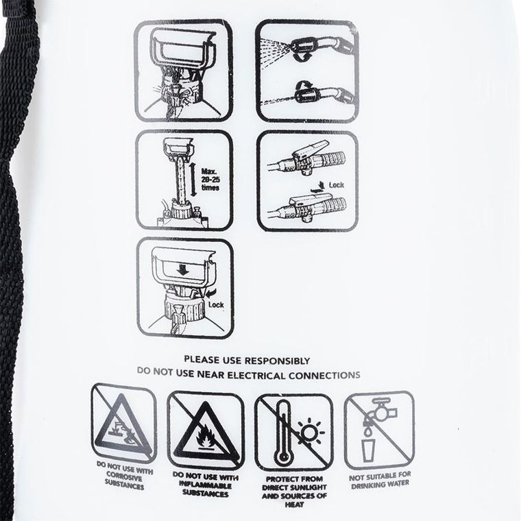 Vilde, opryskiwacz do roślin ciśnieniowy, czarny, 5 l