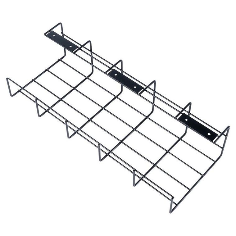 Vilde, organizer na kable pod blat biurka, metalowy czarny