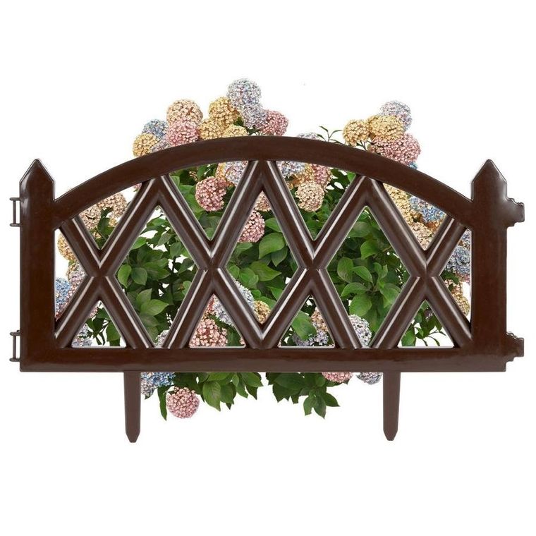 Vilde, płotek ogrodowy, brązowy, 49-30 cm