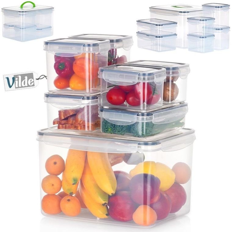Vilde, pojemniki na żywność z pokrywką i uszczelką, 7 szt.