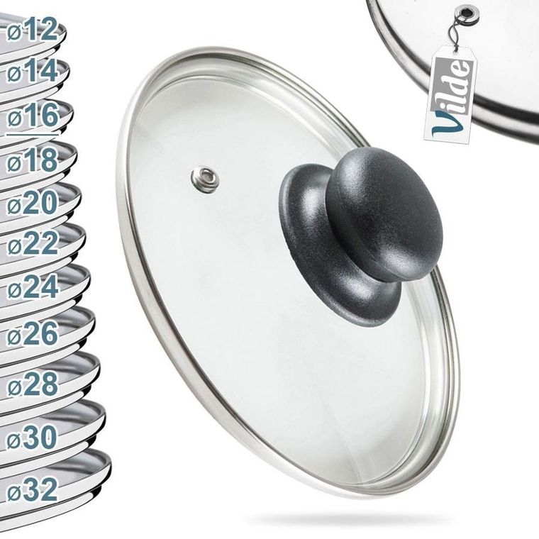 Vilde, pokrywka szklana, 16 cm