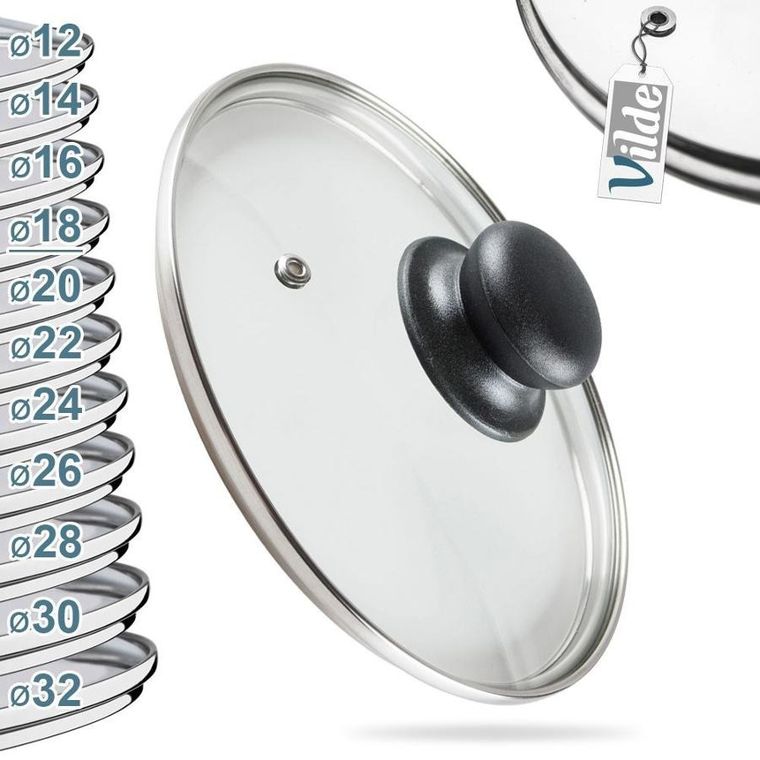 Vilde, pokrywka szklana, 18 cm