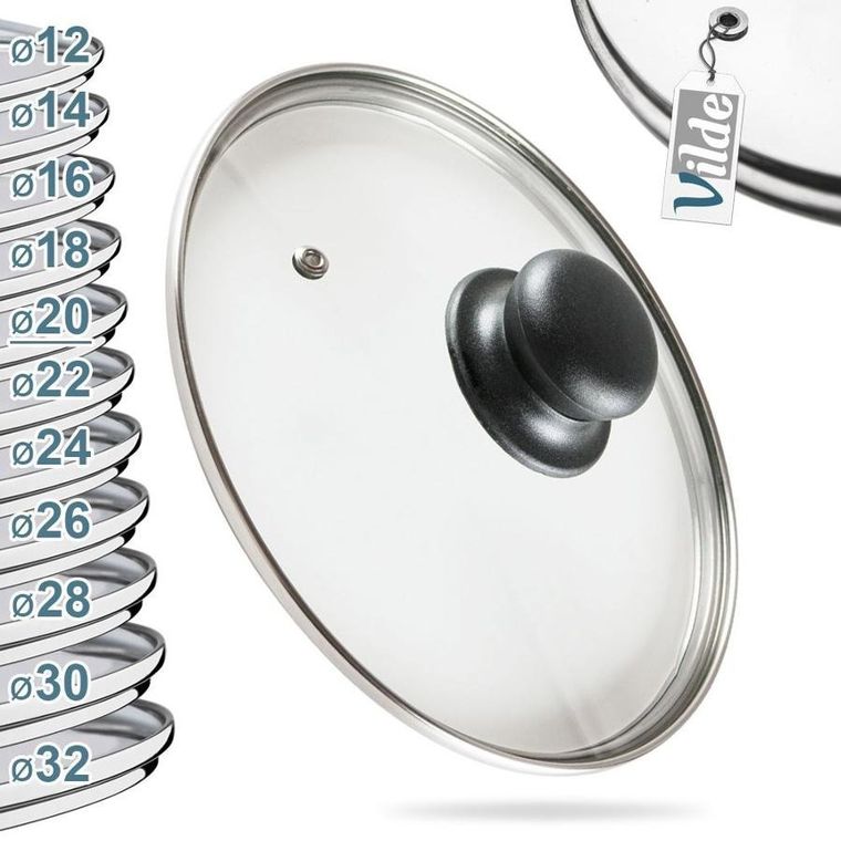 Vilde, pokrywka szklana, 20 cm