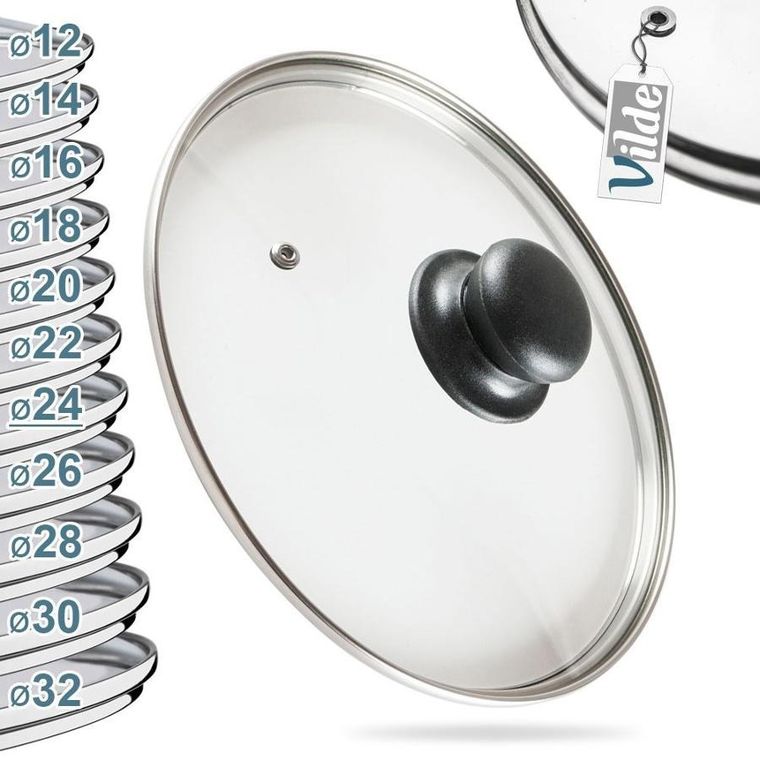 Vilde, pokrywka szklana, 24 cm