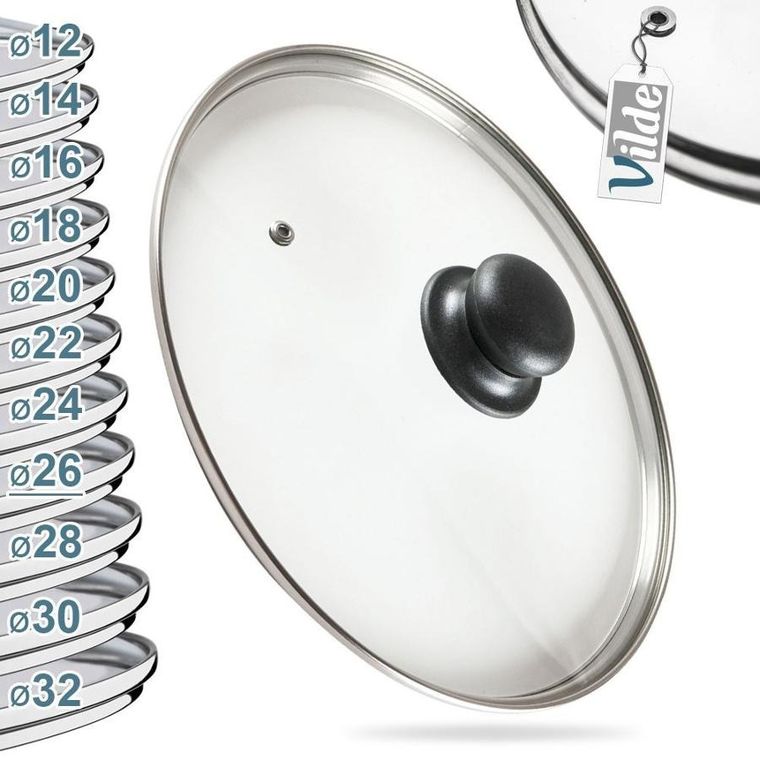 Vilde, pokrywka szklana, 26 cm