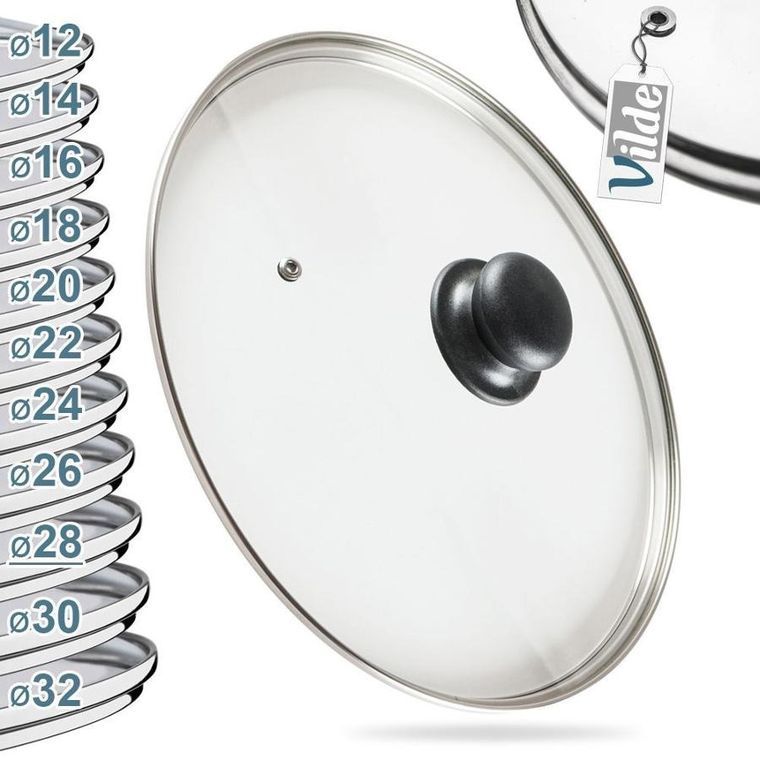 Vilde, pokrywka szklana, 28 cm