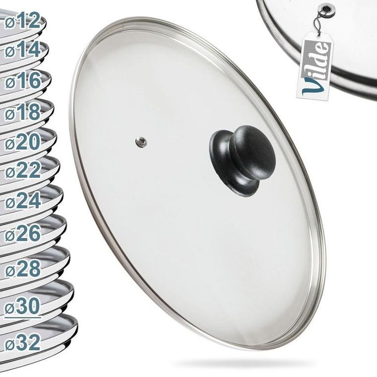 Vilde, pokrywka szklana, 30 cm