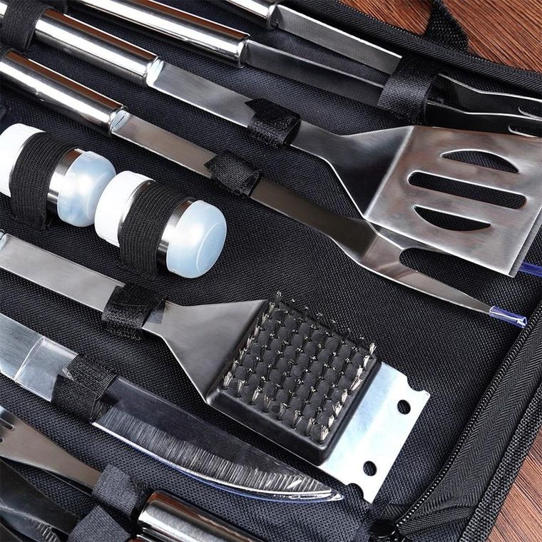 Vilde, przybory do grilla, stalowy z etui, 33 elementy
