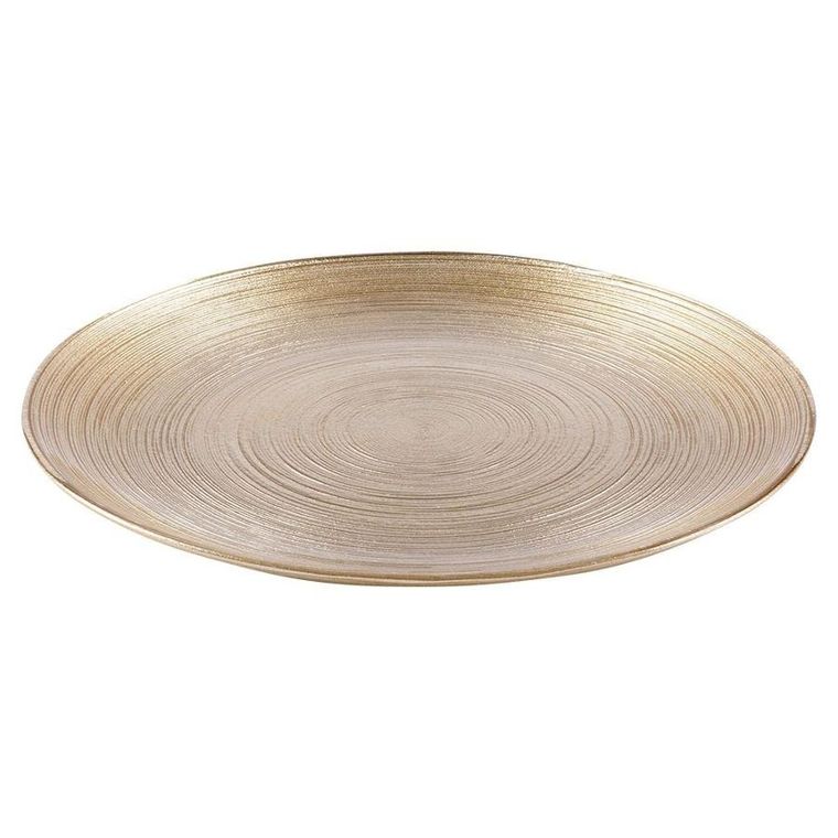 Vilde, talerz talerzyk deserowy, płytki, szklany, złoty, 21 cm