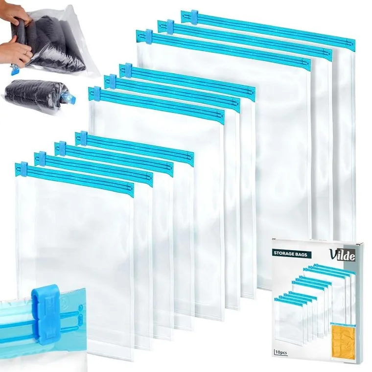 Vilde, worki próżniowe na ubrania podróżne, 10 szt.