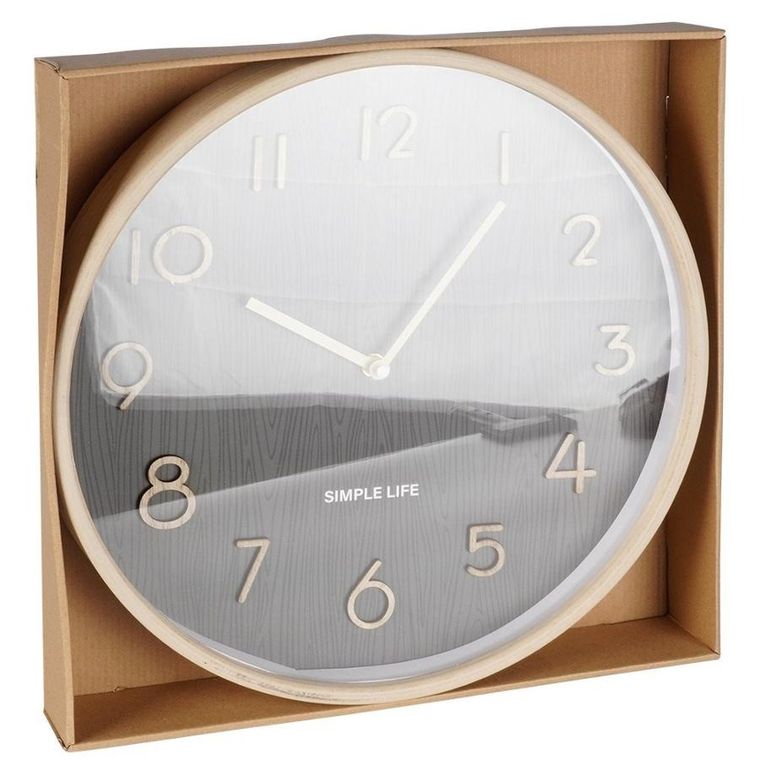 Vilde, zegar ścienny,, szary, 38 cm