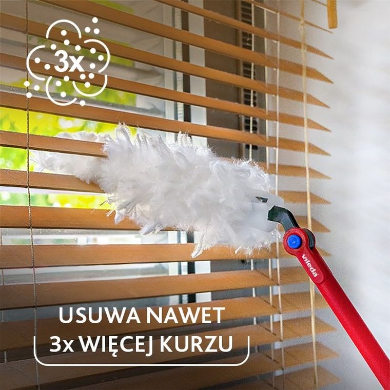 Vileda, miotełka do kurzu, z długą rączką + Flex&Catch, wkład, 1 szt.