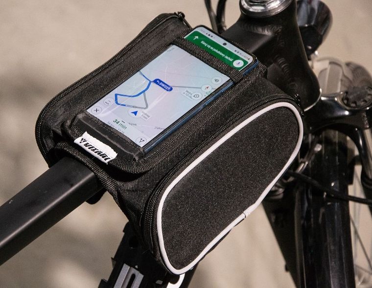 Vizari, torba rowerowa na ramę, z etui na telefon