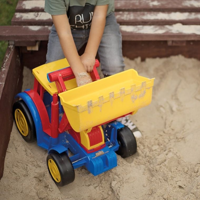 Wader, Gigant, traktor ładowarka, bez opakowania, czerwono-żółty, 60 cm