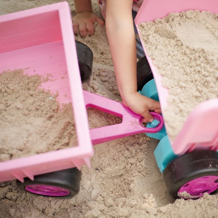 Wader, Gigant, wózek-przyczepa, różowy