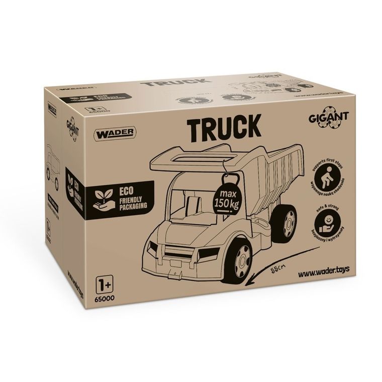 Wader, Gigant, wywrotka, czerwono-żółta, 55 cm