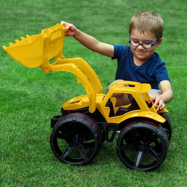 Wader, Maximus, spychacz, żółty, 68 cm