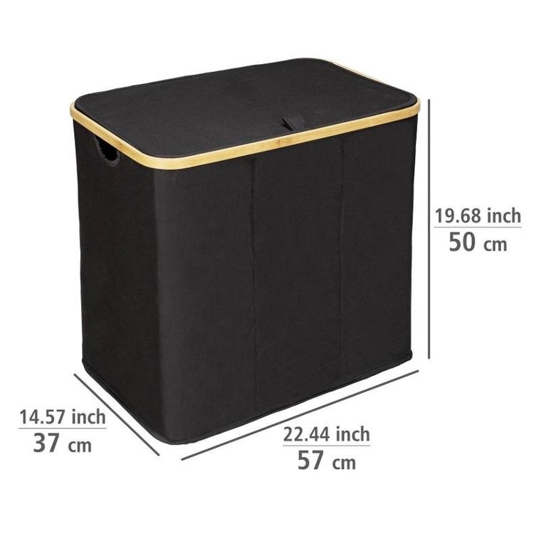 Wenko, kosz na pranie, bambus, 57-50-37, Trio Ecori