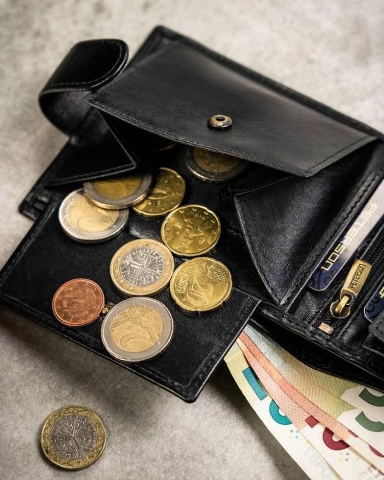 Zestaw: Portfel, Etui na karty, Brelok, czarny, skórzany, RFID, Peterson