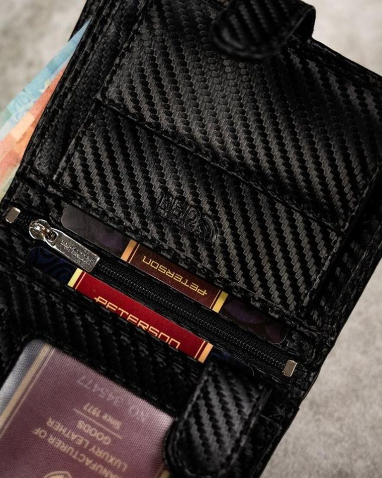 Zestaw prezentowy: Portfel, Brelok, czarny, Peterson