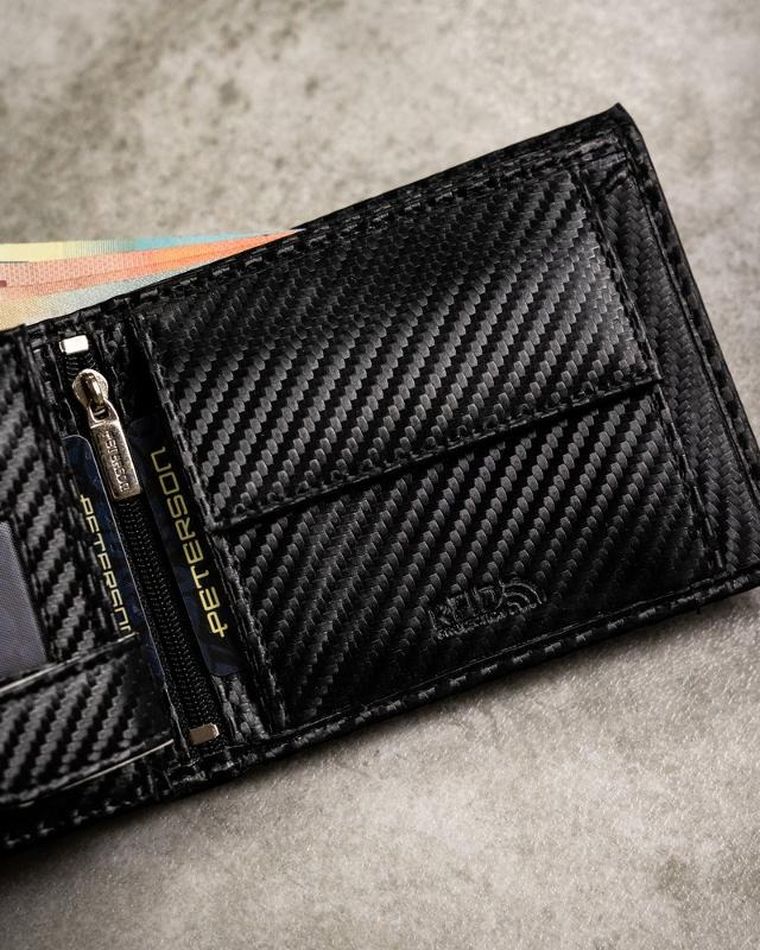 Zestaw prezentowy: Portfel, Brelok, czarny, Peterson