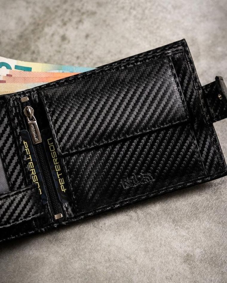 Zestaw prezentowy: Portfel, Brelok, czarny, Peterson