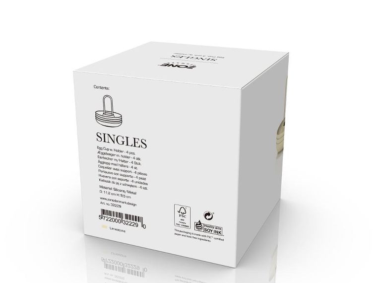 Zone Denmark, Singles, kieliszki do jajek, limestone, 4 szt.