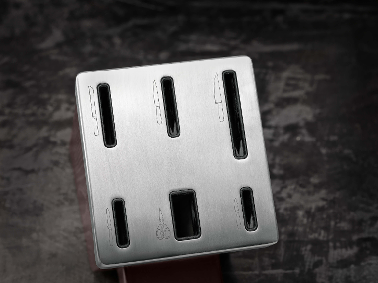 Zwilling, Gourmet, zestaw noży w bloku ostrzącym, 7 elementów