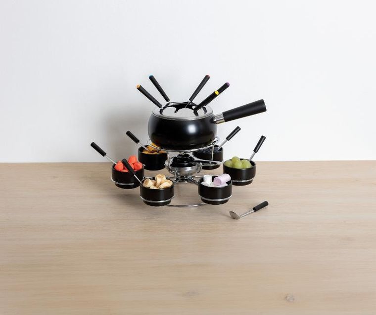 5five simply smart, zestaw do fondue obrotowy na 6 osób, ceramiczny