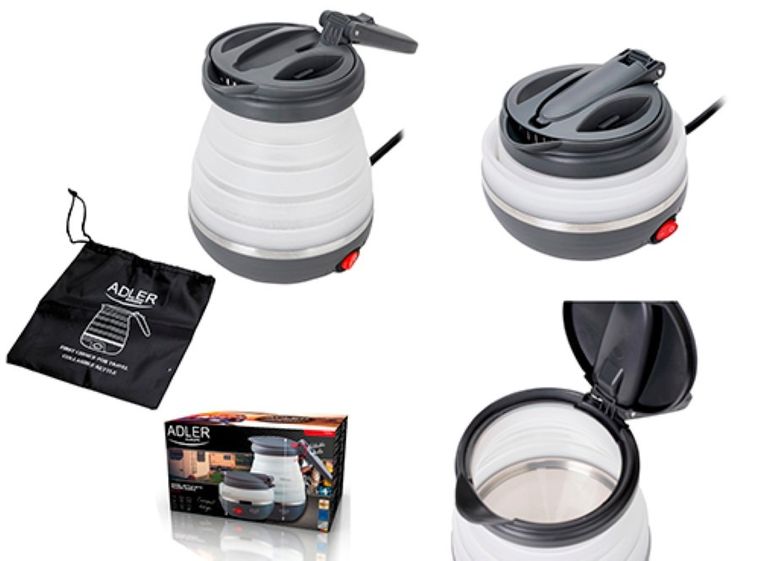 Adler, czajnik turystyczny, silikonowy, 0,6 l