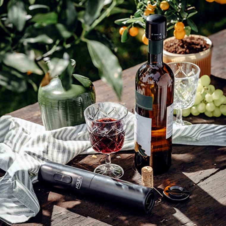 Adler, elektryczny otwieracz do wina, zestaw