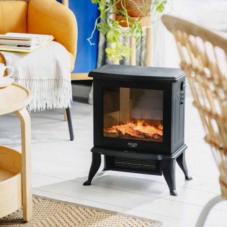 Adler, kominek elektryczny z termostatem, 1000W/1800W