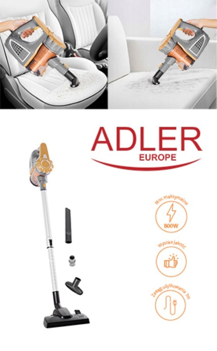 Adler, odkurzacz ręczny bezworkowy AD 7036, 800W