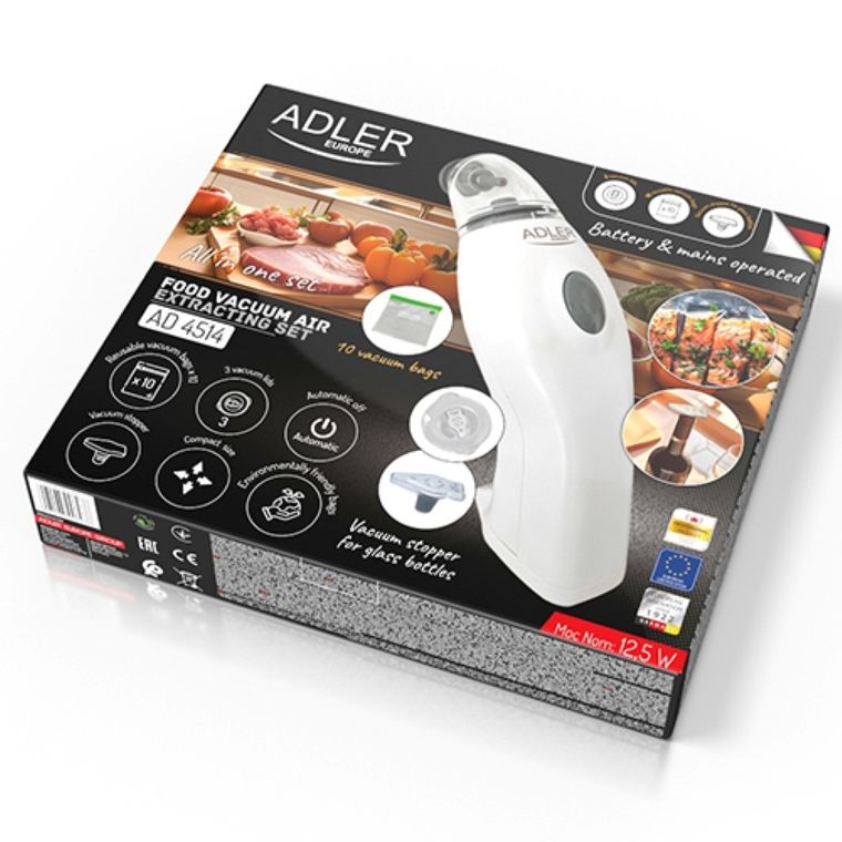 Adler, pompka próżniowa + zestaw do próżniowego pakowania