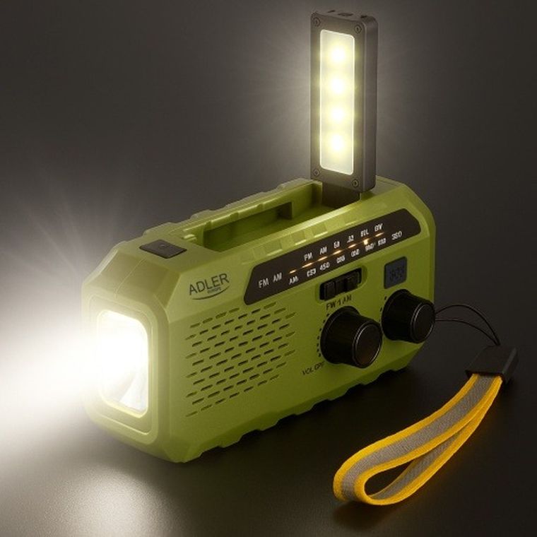 Adler, radio solarne z korbką ręczną