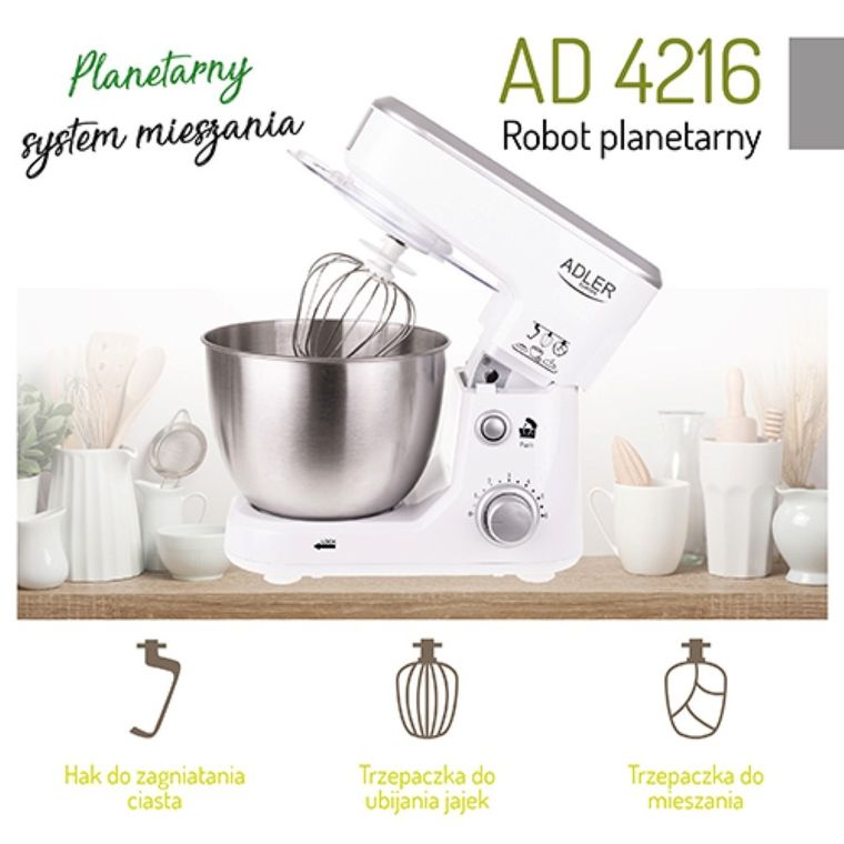 Adler, robot kuchenny planetarny, 1000W, AD 4216