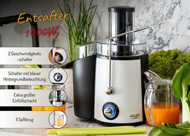 Adler, sokowirówka, 1000W, AD 4128