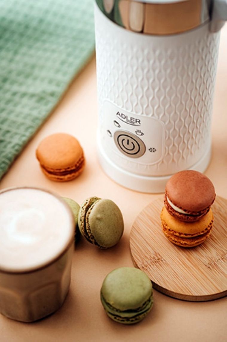 Adler, spieniacz do mleka 2w1, spienianie i podgrzewanie (latte i cappucino), AD 4494, biały