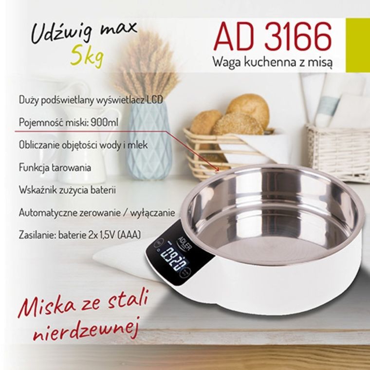 Adler, waga kuchenna, z misą