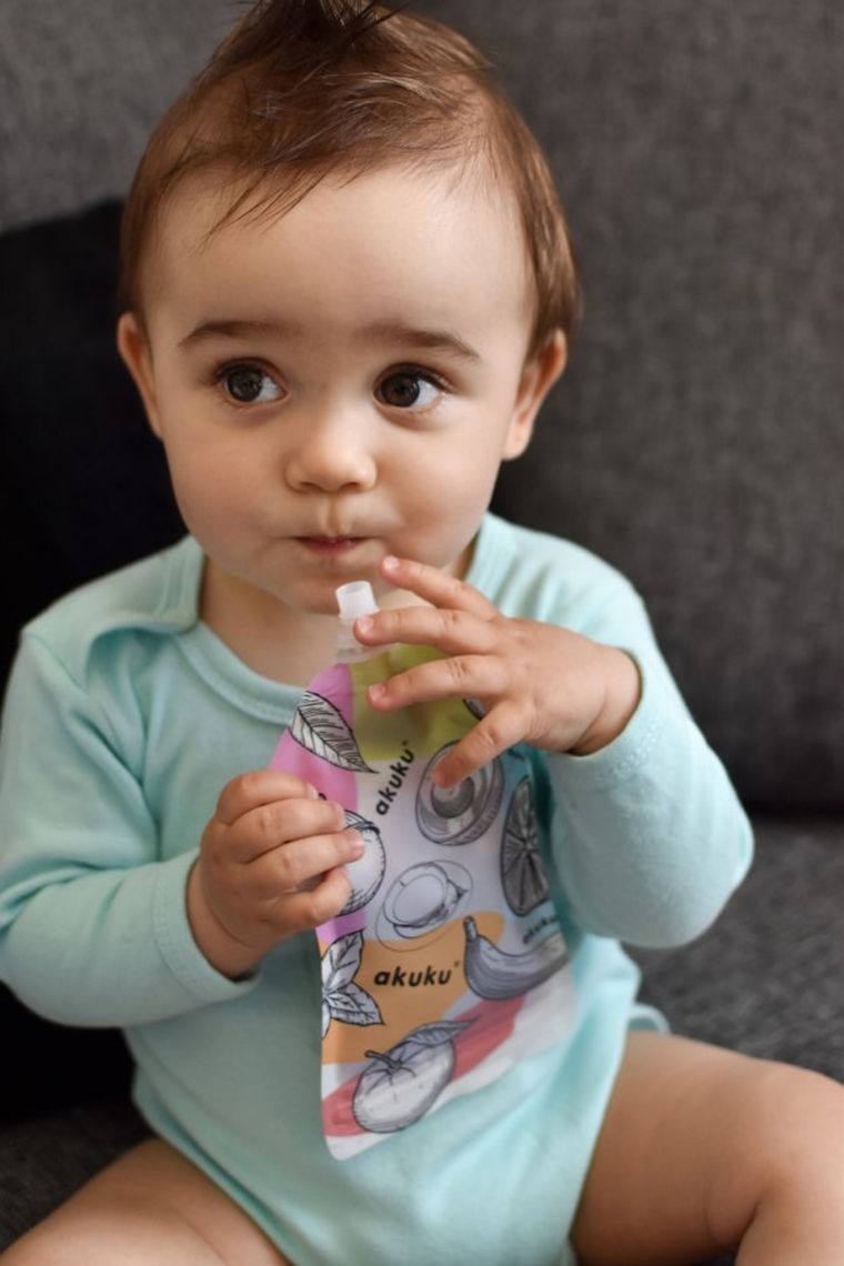 Akuku, saszetki wielorazowe na pokarm, 5 szt.