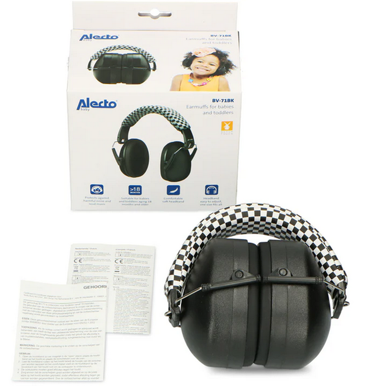 Alecto, BV-71, nauszniki wygłuszające dla dzieci, czarne