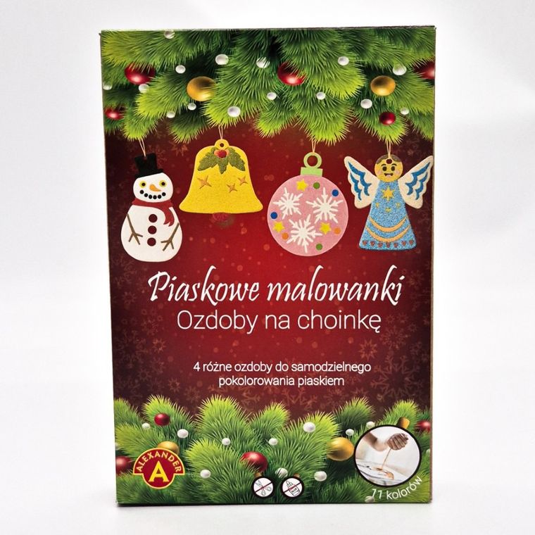 Alexander, Piaskowe Malowanki, Ozdoby na Choinkę: Bałwanek, zestaw kreatywny