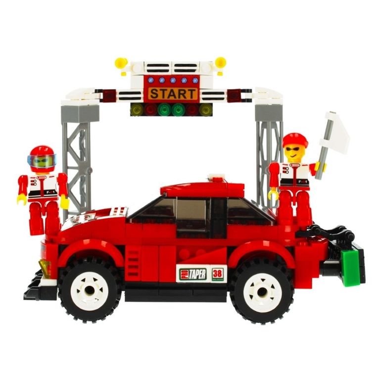 Alleblox, samochód wyścigowy, klocki konstrukcyjne, 255 elementów