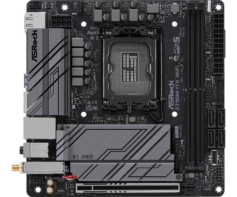 ASRock, płyta główna, Z790M-ITX WIFI S1700 2DDR5 HDMI M.2 mITX