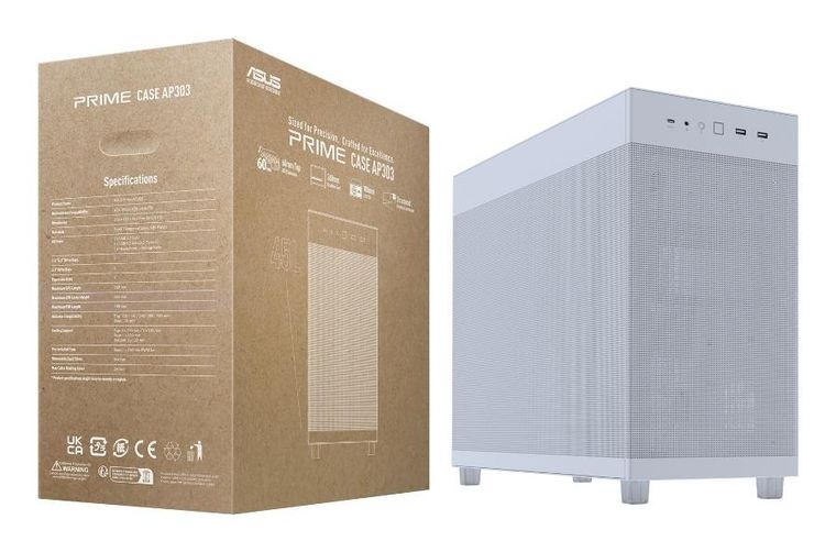 Asus, obudowa komputerowa, PRIME AP303 MESH WHITE