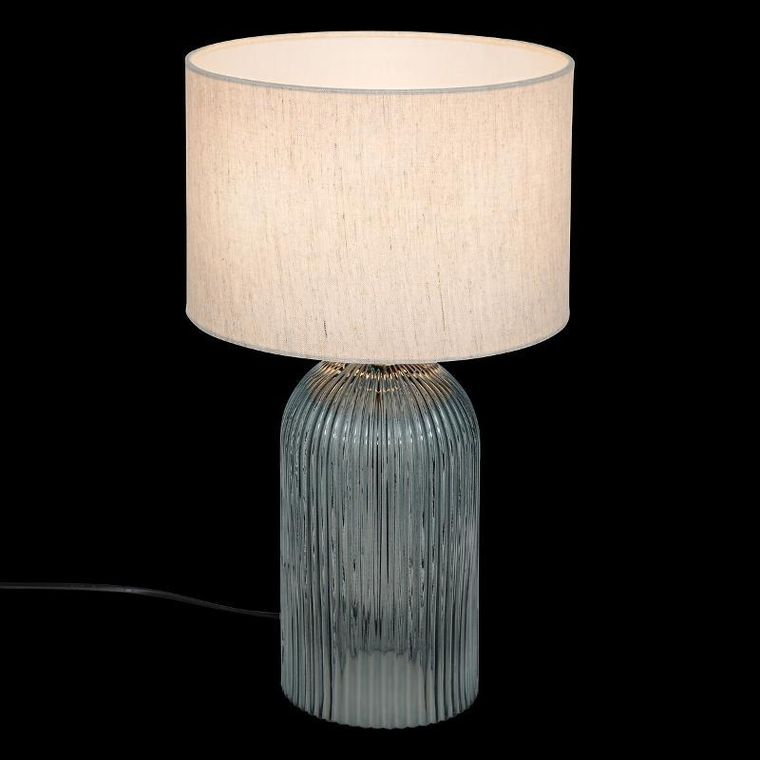 Atmosphera, Mati, lampa stołowa ze szklaną bazą, 42 cm