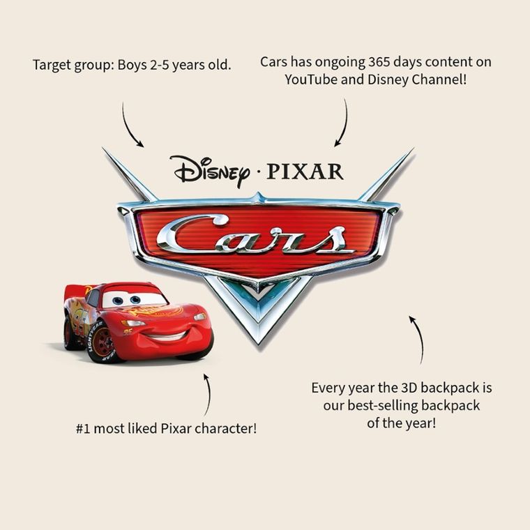 Auta, plecak 3D, dla przedszkolaka